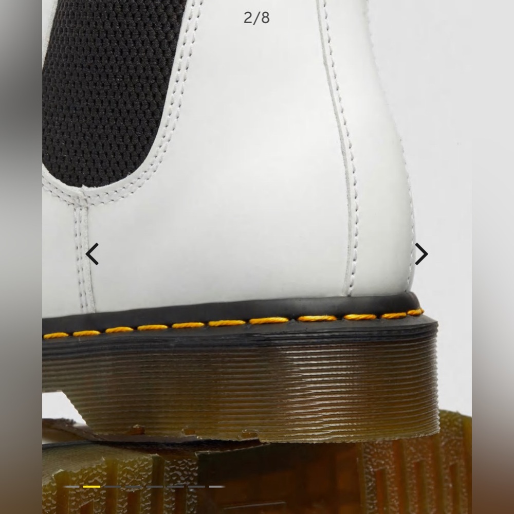 60.Dr. Martens 2976 YELLOW STITCH SMOOTH LEATHER CHELSEA BOOTS - Picture 6 of 10